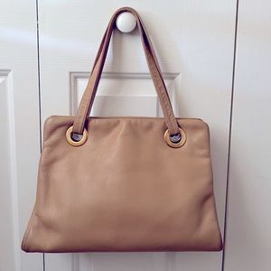 Unique vintage purse tan quiet luxury